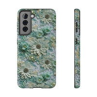 Thumbnail for Teal Petals - Impact-Resistant Case for Samsung Galaxy S21, Samsung Galaxy S21 Plus, and Samsung Galaxy S21 Ultra. Supports Wireless Charging.