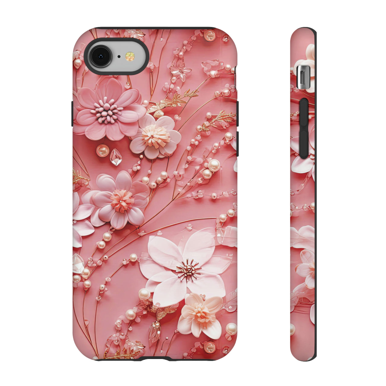 Floral Champagne Toast Tough Case for iPhone 8 and iPhone 8 Plus