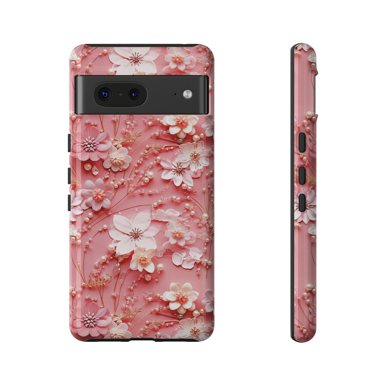 Floral Champagne Toast Tough Case for Google Pixel 7