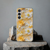 Thumbnail for Yellow Floral - Flexi Cases for Samsung Galaxy S23, Samsung Galaxy S23 Plus, and Samsung Galaxy S23 Ultra