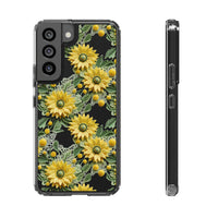 Thumbnail for *Clear Case* Whimsical Sunflowers - Samsung Galaxy S22, Samsung Galaxy S22 Plus, Samsung Galaxy S22 Ultra - Supports Wireless Charging