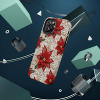 Thumbnail for Christmas Poinsettia Impact-Resistant Case for iPhone 12, iPhone 12 Mini, iPhone 12 Pro, and iPhone 12 Pro Max. Supports Wireless Charging.