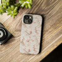 Thumbnail for White Lace and Cherry Blossoms Tough Case for iPhone 15, iPhone 15 Pro, iPhone 15 Plus, and iPhone 15 Pro Max