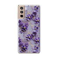 Thumbnail for *Clear Case* Violet Meadow - Samsung Galaxy S21, Samsung Galaxy S21 Plus, Samsung Galaxy S21 Ultra - Supports Wireless Charging