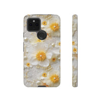 Thumbnail for White and Yellow Floral Tough Case for Google Pixel 5 5G