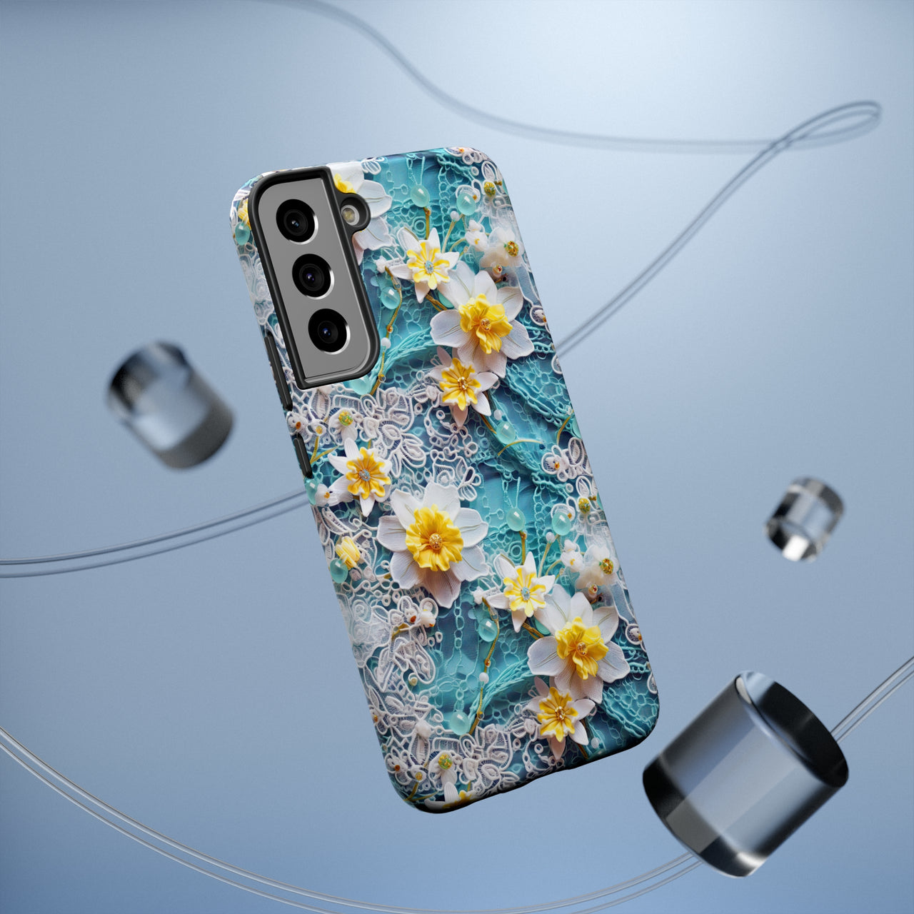 Daffodil for March Birthday - Impact-Resistant Case for Samsung Galaxy S22, Samsung Galaxy S22 Plus, and Samsung Galaxy S22 Ultra. Supports Wireless Charging.