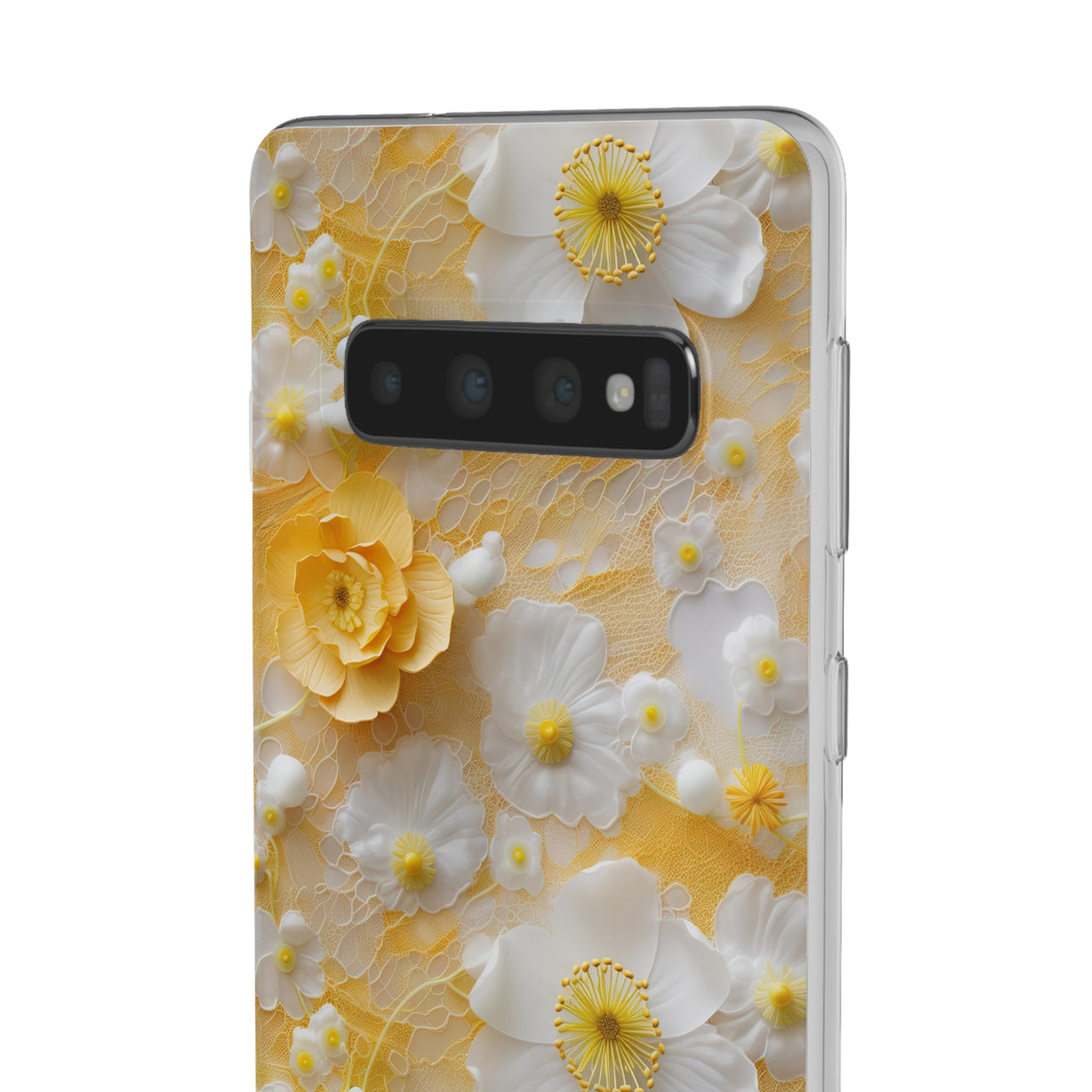 Yellow Floral - Flexi Cases for Samsung Galaxy S10, Samsung Galaxy S10E, & Samsung Galaxy S10 Plus