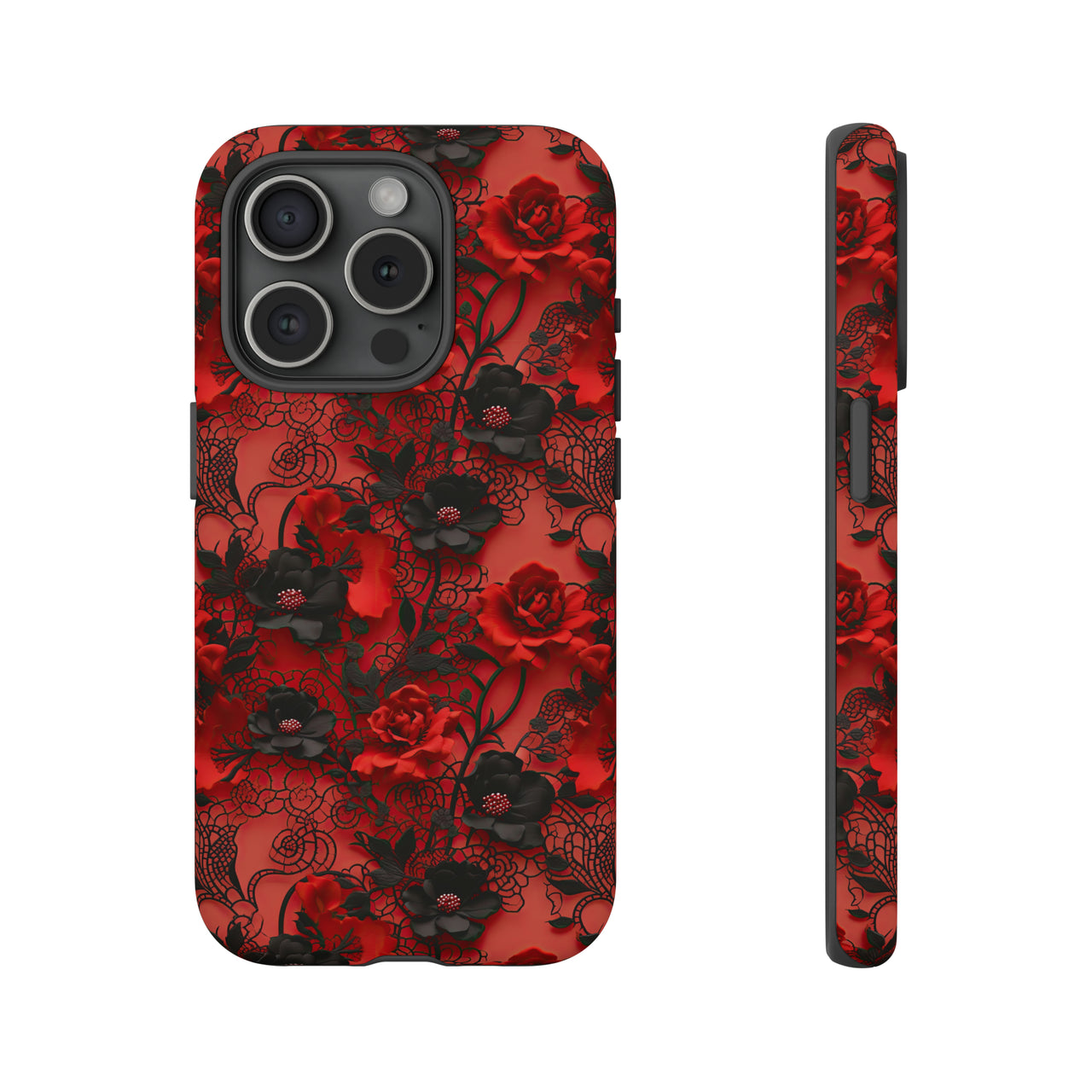 Gothic Rose Tough Case for iPhone 15, iPhone 15 Pro, iPhone 15 Plus, and iPhone 15 Pro Max