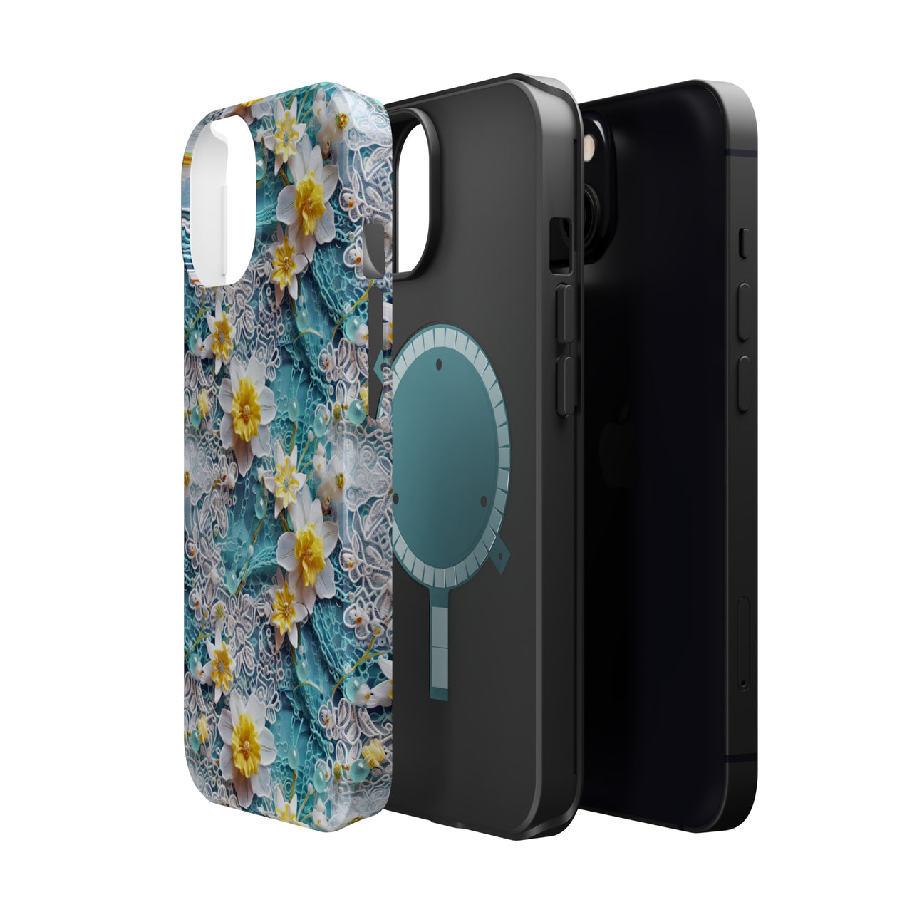 Daffodil for March Birthday - MagSafe Tough Cases for iPhone 13, iPhone 13 Mini, iPhone 13 Pro, and iPhone 13 Pro Max.