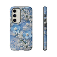 Thumbnail for Pearls and Lace on Baby Blue - Tough Case for Samsung Galaxy S23, Samsung Galaxy S23 Plus, and Samsung Galaxy S23 Ultra