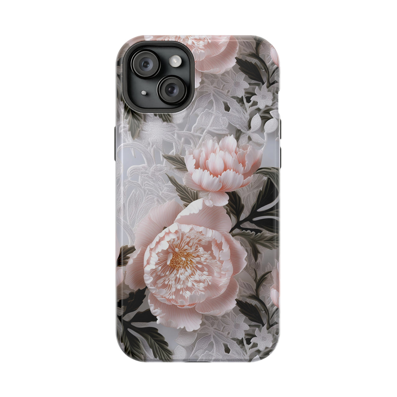 Pink Peony - MagSafe Tough Case for iPhone 15, iPhone 15 Pro, iPhone 15 Plus, & iPhone 15 Pro Max