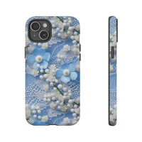 Thumbnail for Pearls and Lace on Baby Blue - Tough Case for iPhone 15, iPhone 15 Pro, iPhone 15 Plus, and iPhone 15 Pro Max