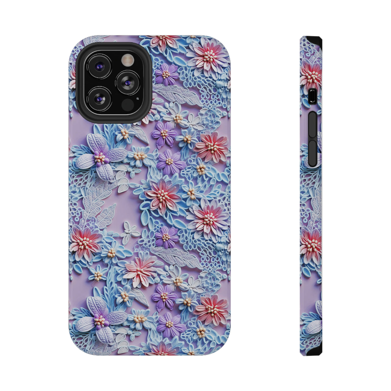 Cotton Candy Meadow - Impact-Resistant Case for iPhone 12, iPhone 12 Mini, iPhone 12 Pro, and iPhone 12 Pro Max. Supports Wireless Charging.