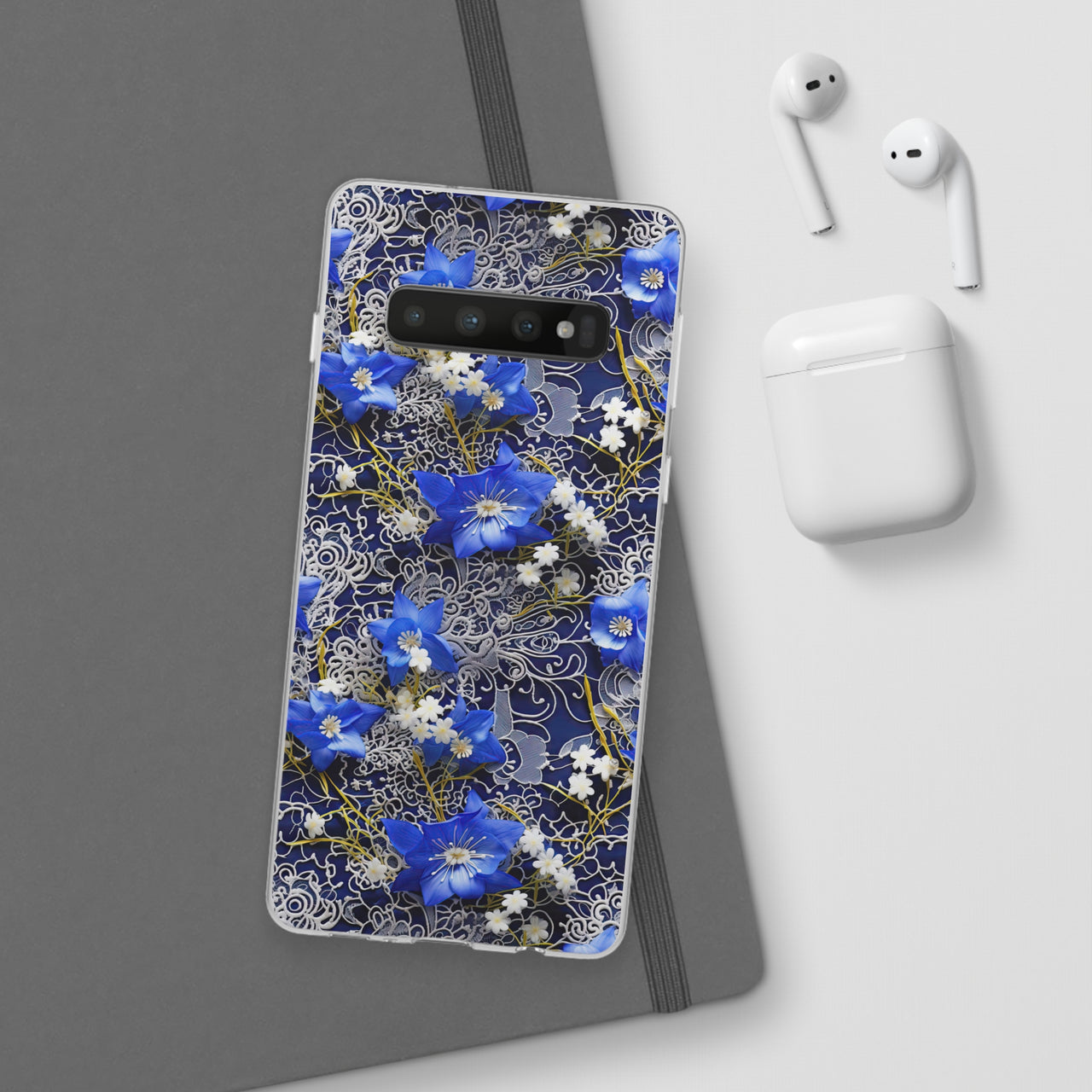 Cerulean Elegance - Flexi Cases for Samsung Galaxy S10, Samsung Galaxy S10E, & Samsung Galaxy S10 Plus