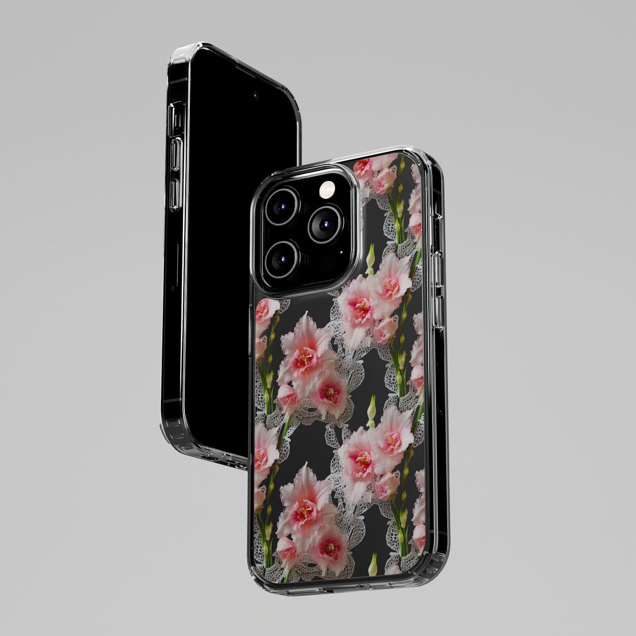 *Clear Case* Gladioli Garden - iPhone 14, iPhone 14 Pro, iPhone 14 Plus, iPhone 14 Pro Max - Supports Wireless Charging