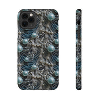 Thumbnail for Sea Foam Lace and Pearls Impact-Resistant Cases for iPhone 11, iPhone 11 Pro, and iPhone 11 Pro Max. Supports Wireless Charging.