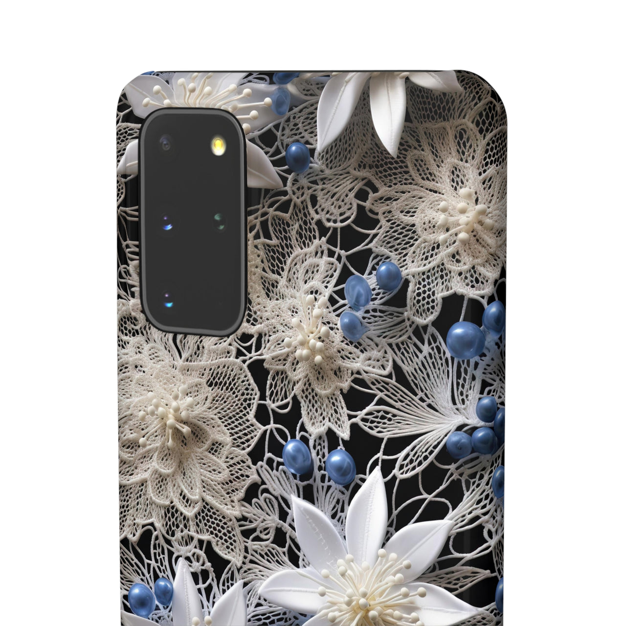 Vintage Lace and Clematis - Snap Case for Samsung Galaxy S20, Samsung Galaxy S20+, Samsung Galaxy S20 Ultra, & Samsung Galaxy S20 FE