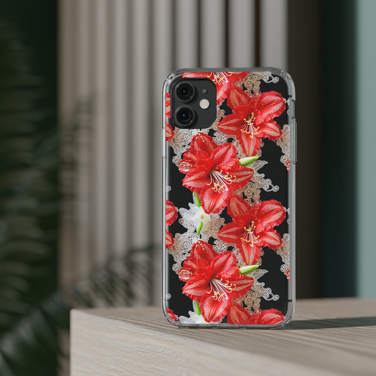 *Clear Case* Enchanting Amaryllis - iPhone 11, iPhone 11 Pro, iPhone 11 Pro Max - Supports Wireless Charging