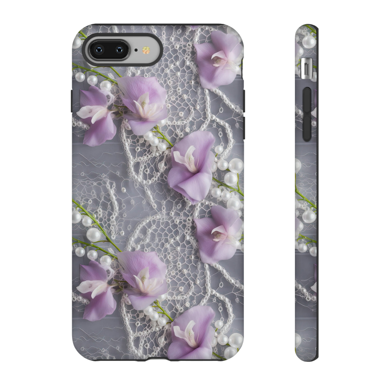 Purple Sweet Pea Tough Cases for iPhone 8 and iPhone 8 Plus