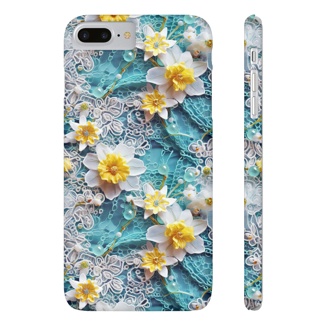 Daffodil for March Birthday - Slim Phone Cases for iPhone 8 and iPhone 8 Plus (Also fits iPhone 7 and 7 Plus)