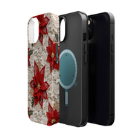 Thumbnail for Christmas Poinsettia MagSafe Tough Cases for iPhone 13, iPhone 13 Mini, iPhone 13 Pro, and iPhone 13 Pro Max.