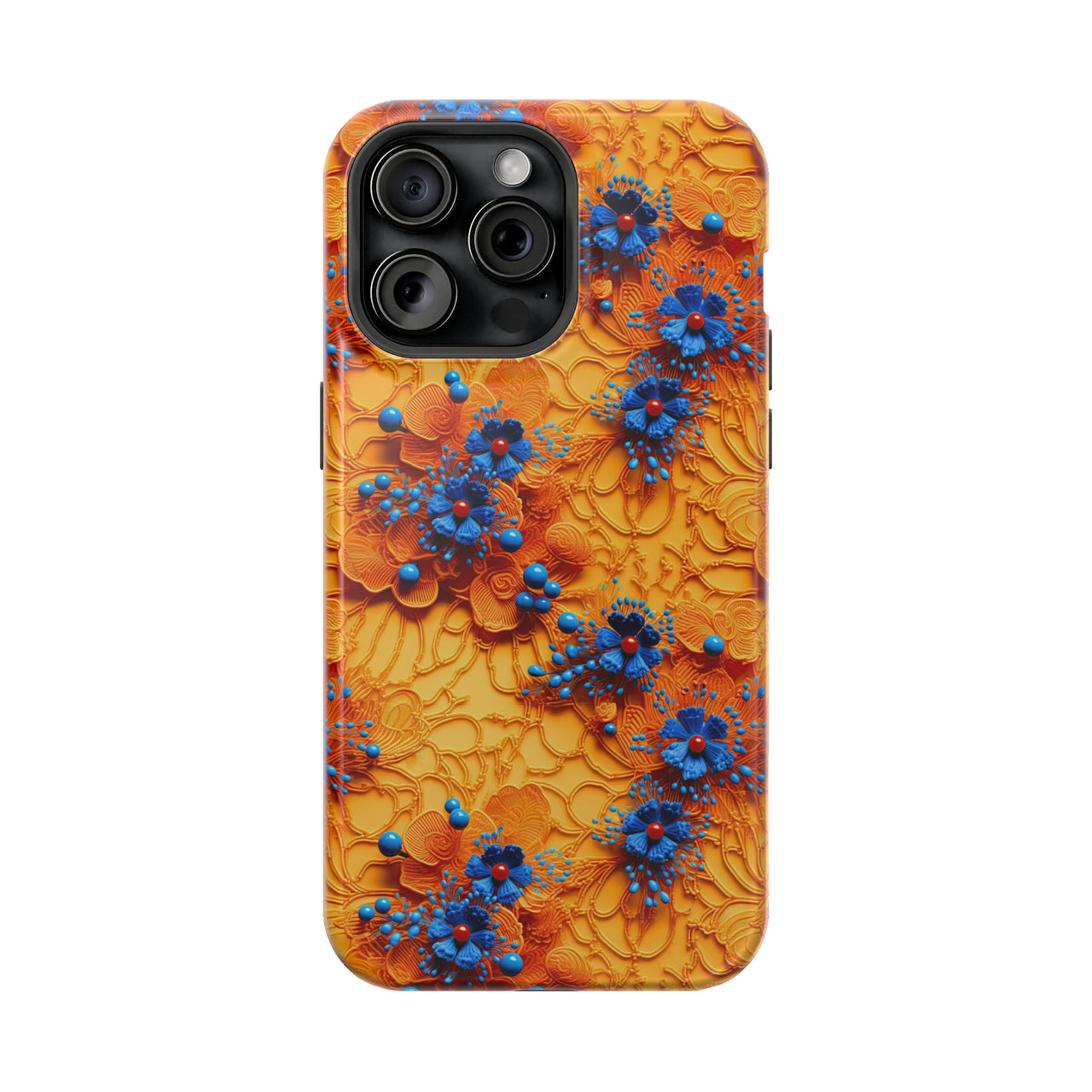 Royal Ryukyu Blossoms - MagSafe Tough Case for iPhone 15, iPhone 15 Pro, iPhone 15 Plus, & iPhone 15 Pro Max