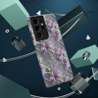 Thumbnail for Purple Sweet Pea Impact-Resistant Cases for Samsung Galaxy S21, Samsung Galaxy S21 Plus, and Samsung Galaxy S21 Ultra. Supports Wireless Charging.