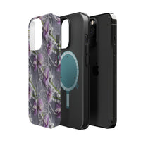 Thumbnail for Purple Sweet Pea MagSafe Tough Cases for iPhone 13, iPhone 13 Mini, iPhone 13 Pro, and iPhone 13 Pro Max.