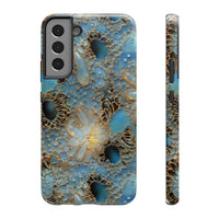 Thumbnail for Gemstones and Gold Lace Impact-Resistant Cases for Samsung Galaxy S22, Samsung Galaxy S22 Plus, and Samsung Galaxy S22 Ultra. Supports Wireless Charging.