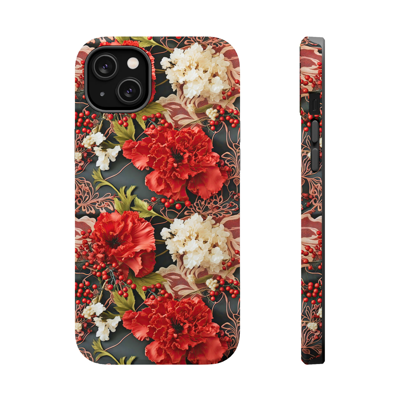 Carnation for January Birthday - MagSafe Tough Case for iPhone 14, iPhone 14 Pro, iPhone 14 Plus, and iPhone 14 Pro Max