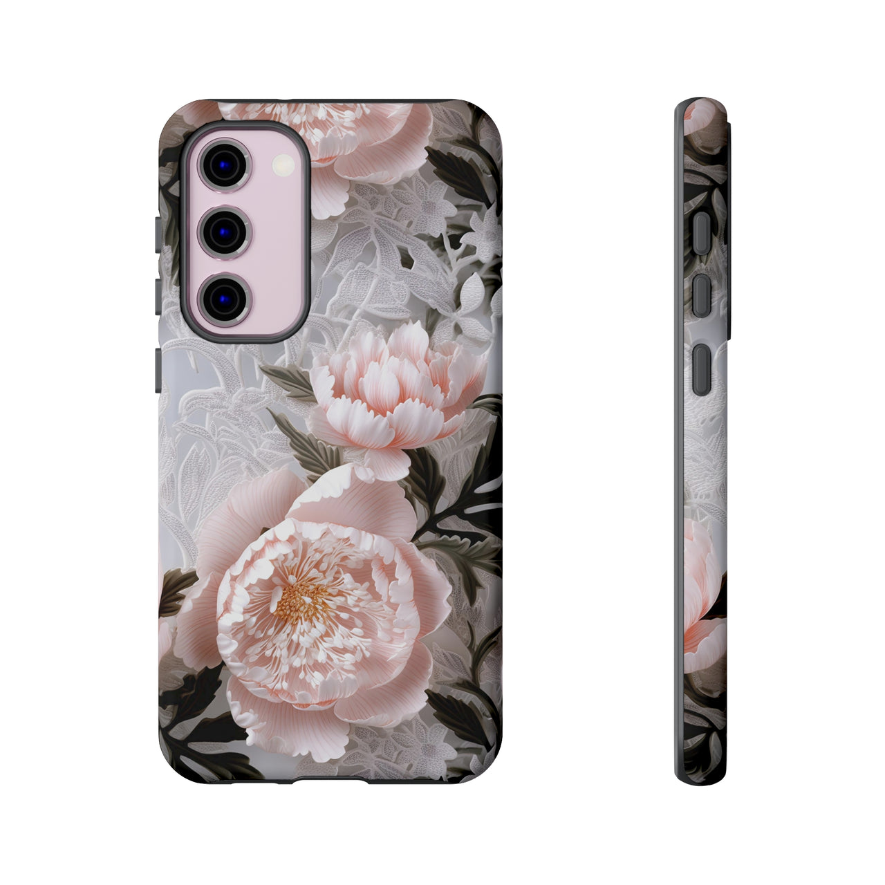 Pink Peony Tough Cases for Samsung Galaxy S23, Samsung Galaxy S23 Plus, and Samsung Galaxy S23 Ultra