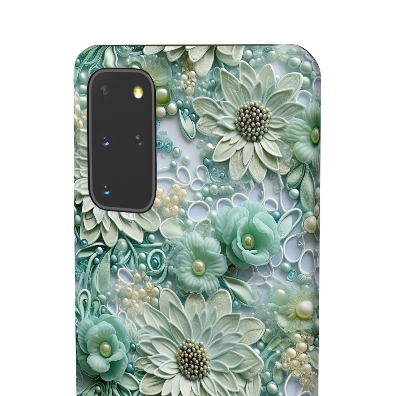 Teal Petals - Snap Case for Samsung Galaxy S20, Samsung Galaxy S20+, Samsung Galaxy S20 Ultra, & Samsung Galaxy S20 FE