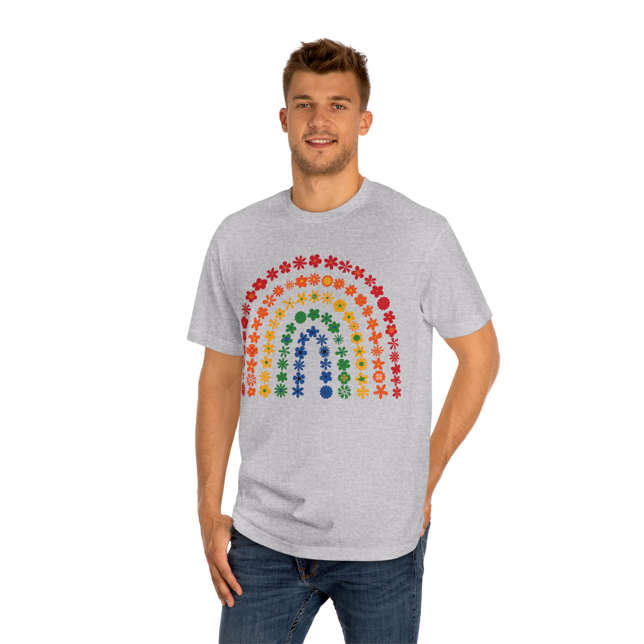 Rainbow Flowers Unisex Classic Tee