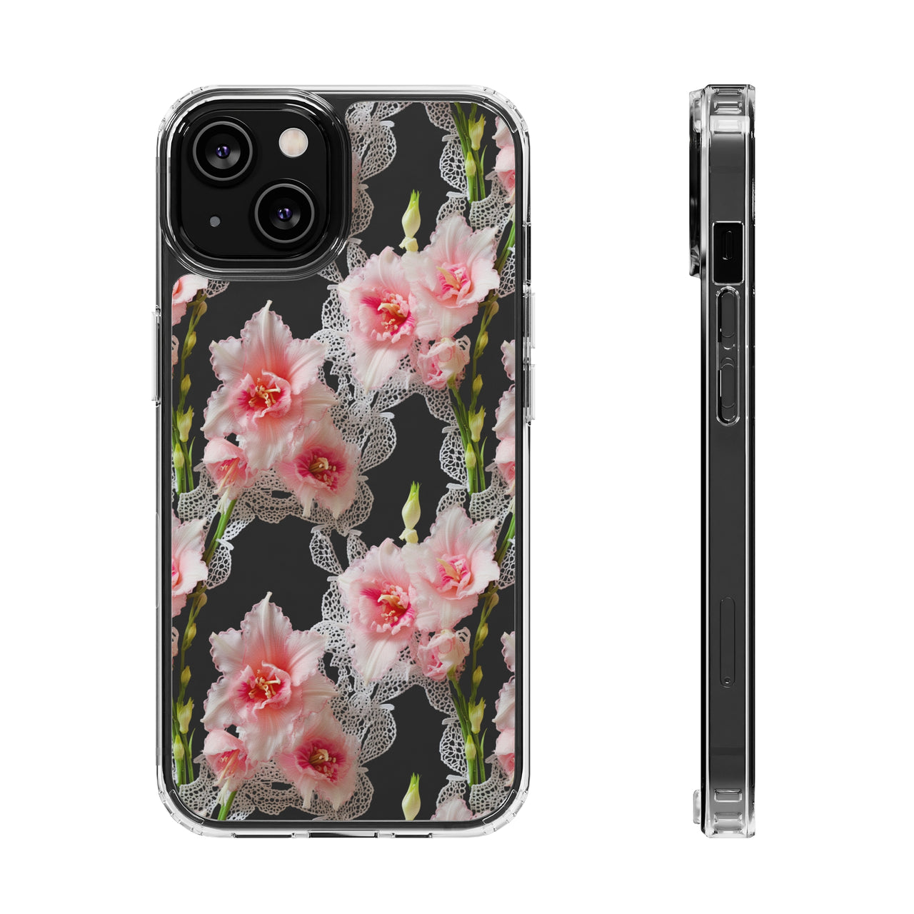 *Clear Case* Gladioli Garden - iPhone 14, iPhone 14 Pro, iPhone 14 Plus, iPhone 14 Pro Max - Supports Wireless Charging