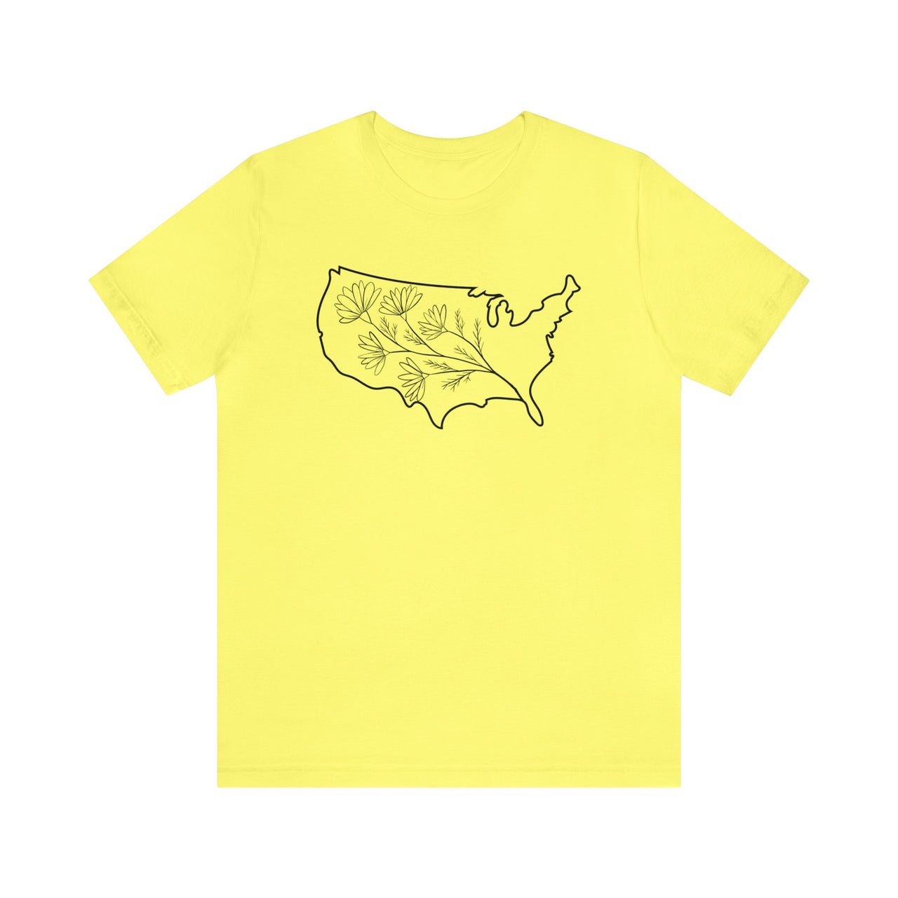 Map of the USA - Unisex Light Cotton T-Shirt