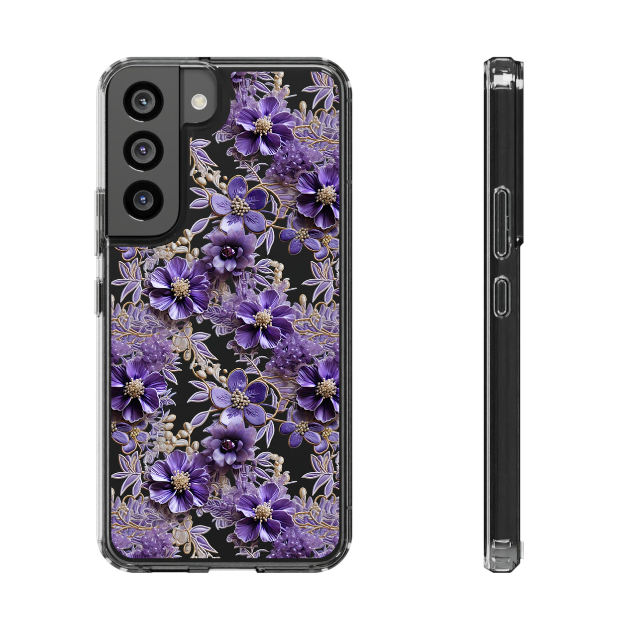 *Clear Case* Violet Meadow - Samsung Galaxy S22, Samsung Galaxy S22 Plus, Samsung Galaxy S22 Ultra - Supports Wireless Charging