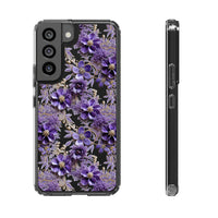 Thumbnail for *Clear Case* Violet Meadow - Samsung Galaxy S22, Samsung Galaxy S22 Plus, Samsung Galaxy S22 Ultra - Supports Wireless Charging