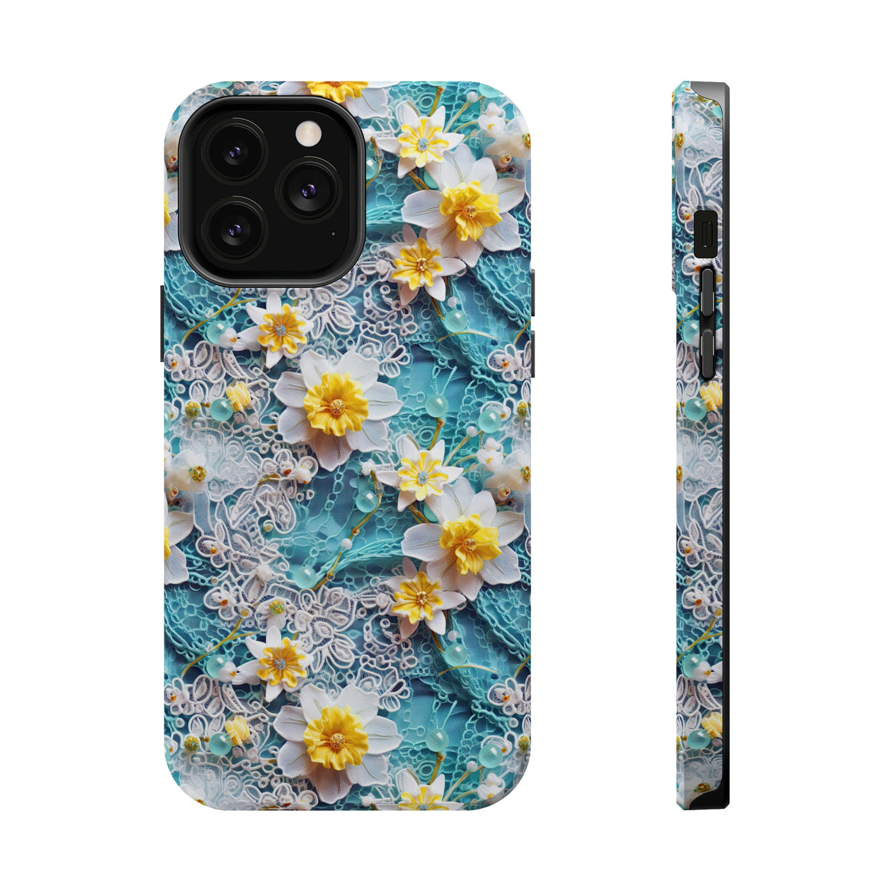 Daffodil for March Birthday - MagSafe Tough Cases for iPhone 13, iPhone 13 Mini, iPhone 13 Pro, and iPhone 13 Pro Max.