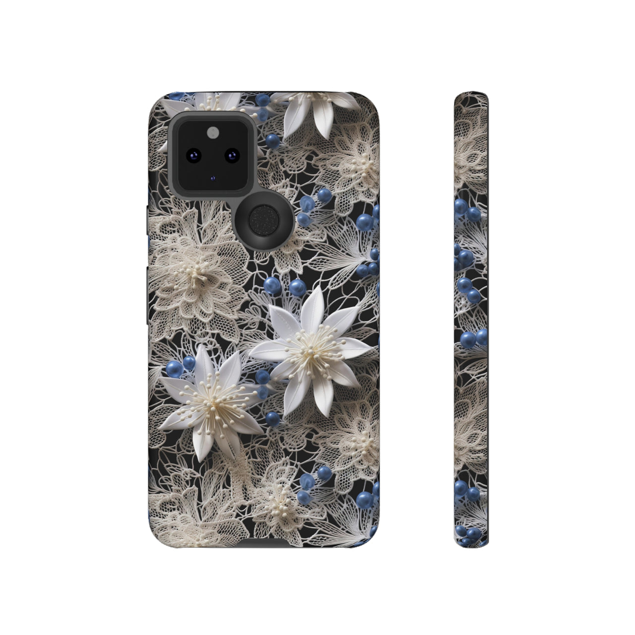 Vintage Lace and Clematis Tough Case for Google Pixel 5 5G