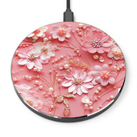 Thumbnail for Floral Champagne Toast Wireless Charger for Qi Enabled Phones