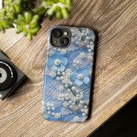 Thumbnail for Pearls and Lace on Baby Blue - Tough Case for iPhone 15, iPhone 15 Pro, iPhone 15 Plus, and iPhone 15 Pro Max