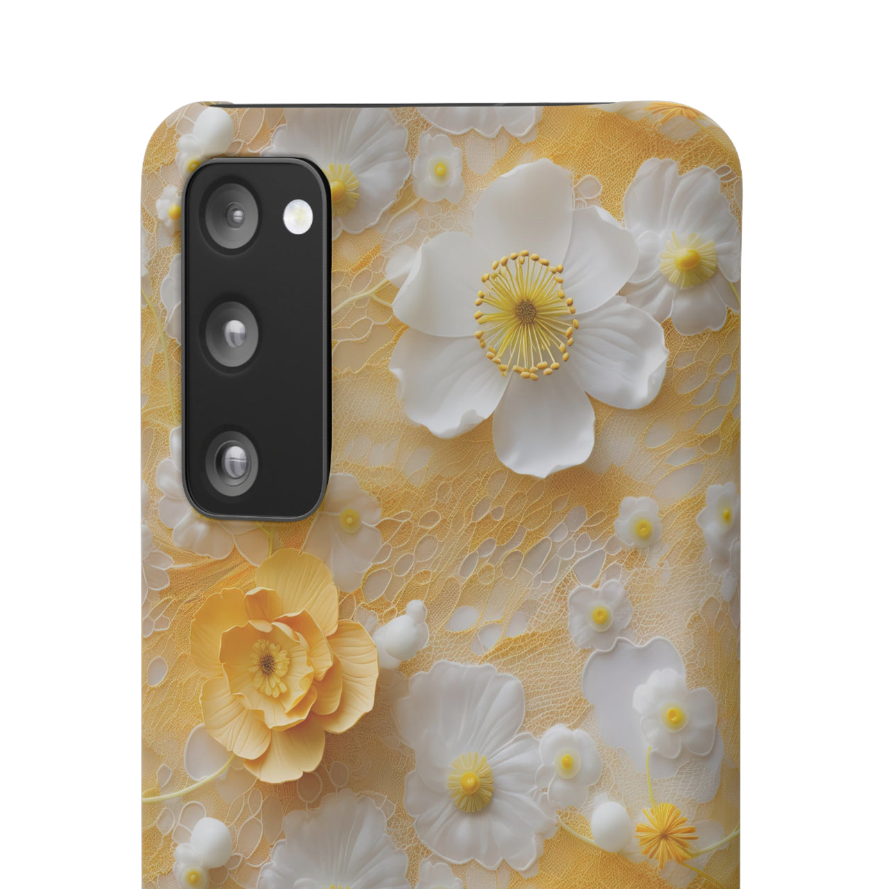 Yellow Floral - Snap Case for Samsung Galaxy S20, Samsung Galaxy S20+, Samsung Galaxy S20 Ultra, & Samsung Galaxy S20 FE