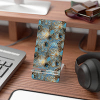 Thumbnail for Turquoise Gemstones and Opals on Gold Cord Mobile Display Stand for Smartphones