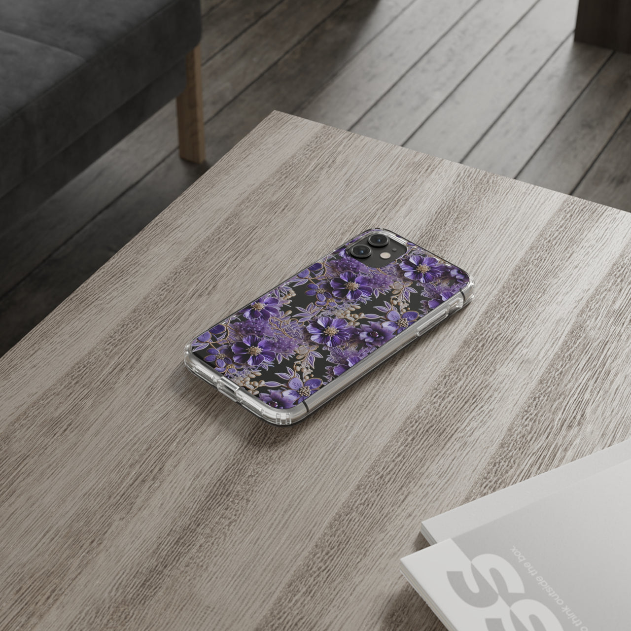 *Clear Case* Violet Meadow - iPhone 11, iPhone 11 Pro, iPhone 11 Pro Max - Supports Wireless Charging