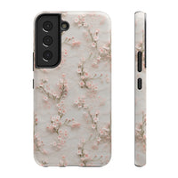 Thumbnail for White Lace and Cherry Blossoms Impact-Resistant Cases for Samsung Galaxy S22, Samsung Galaxy S22 Plus, and Samsung Galaxy S22 Ultra. Supports Wireless Charging.