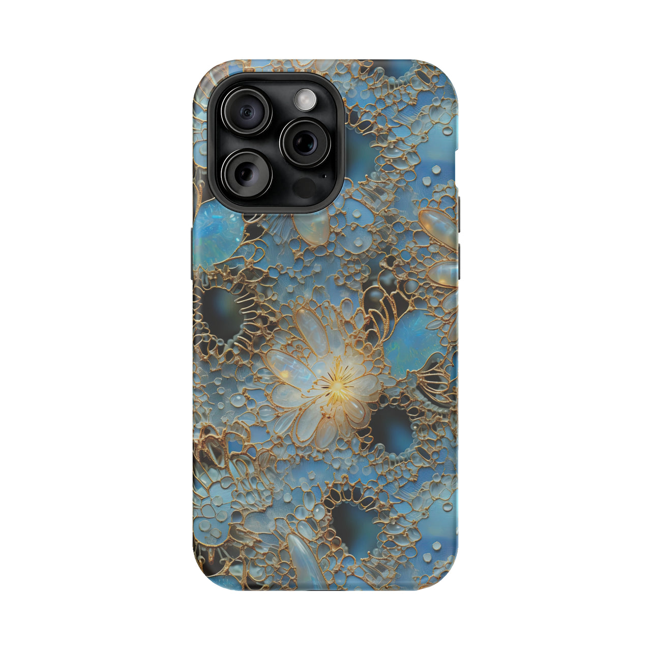 Gemstones and Gold Lace - MagSafe Tough Case for iPhone 15, iPhone 15 Pro, iPhone 15 Plus, & iPhone 15 Pro Max