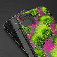 Thumbnail for *Clear Case* Green Mums and Lace - iPhone 12, iPhone 12 Mini, iPhone 12 Pro, iPhone 12 Pro Max - Supports Wireless Charging