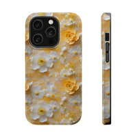 Thumbnail for Yellow Floral MagSafe Tough Cases for iPhone 14, iPhone 14 Pro, iPhone 14 Plus, and iPhone 14 Pro Max