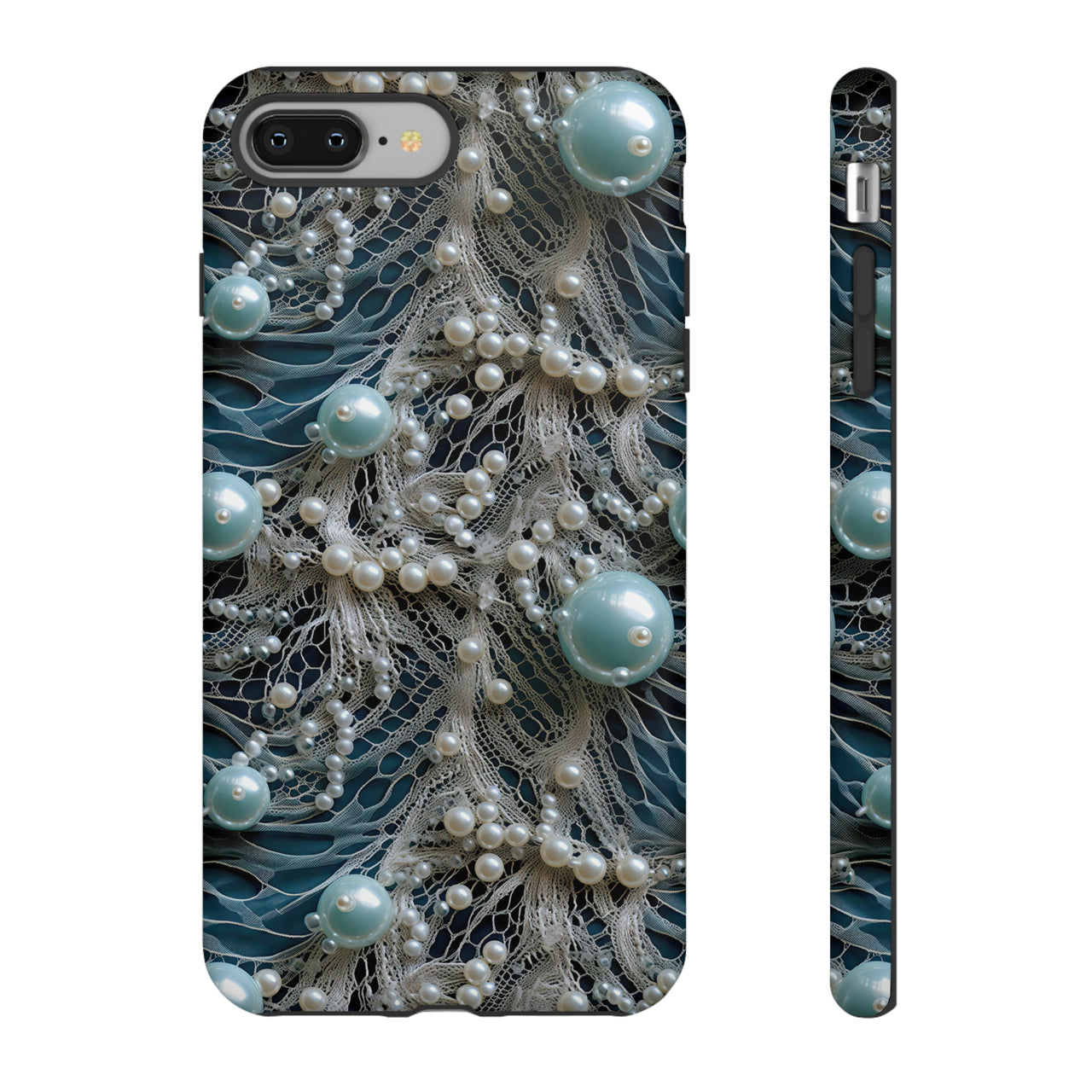 Sea Foam Lace and Pearls Tough Cases for iPhone 8 and iPhone 8 Plus