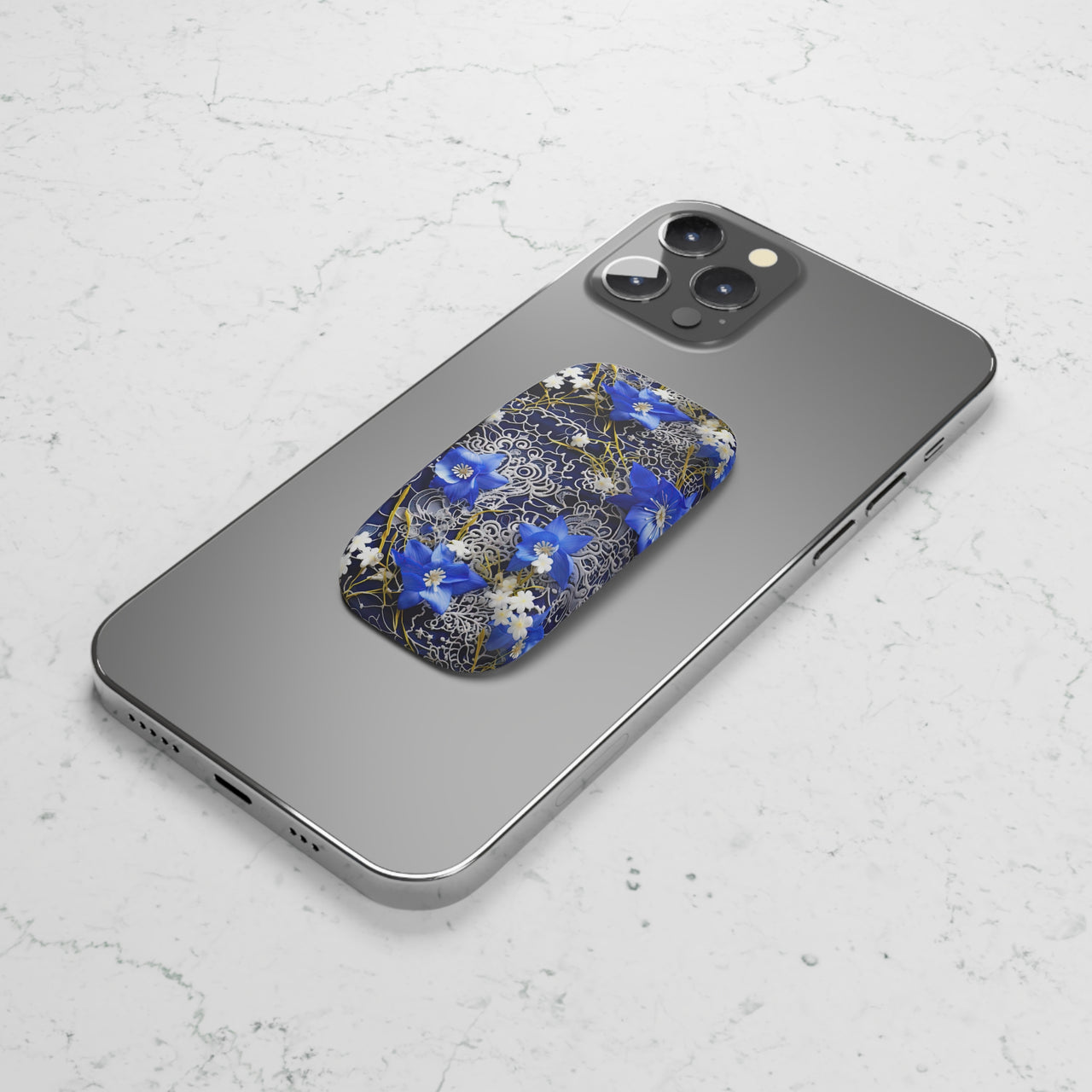 Cerulean Elegance Phone Click-On Grip